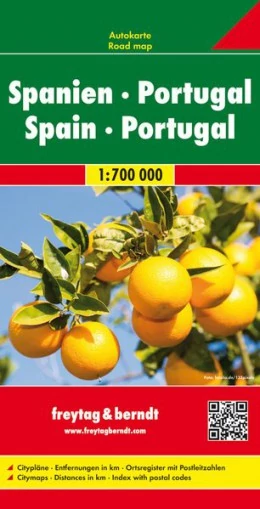 Spania, Portugalia harta auto (Freytag)