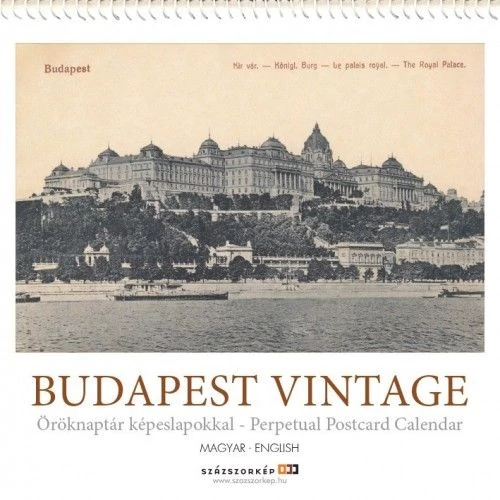 Budapesta Vintage - Calendar perpetuu cu carte poștală (engleză, maghiară)