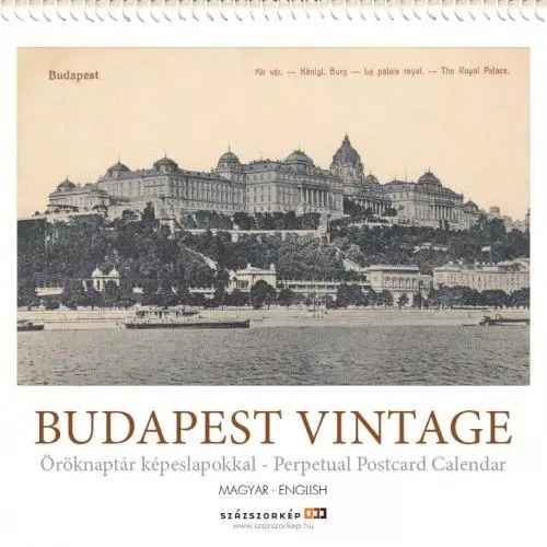 Budapesta Vintage - Calendar perpetuu cu carte poștală (engleză, maghiară)