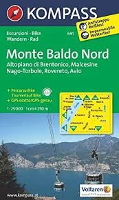 K 691 Monte Baldo Est harta turistică