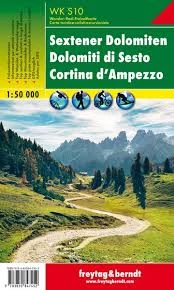 WKS10 Sextener Dolomiten harta turistică (Freytag)