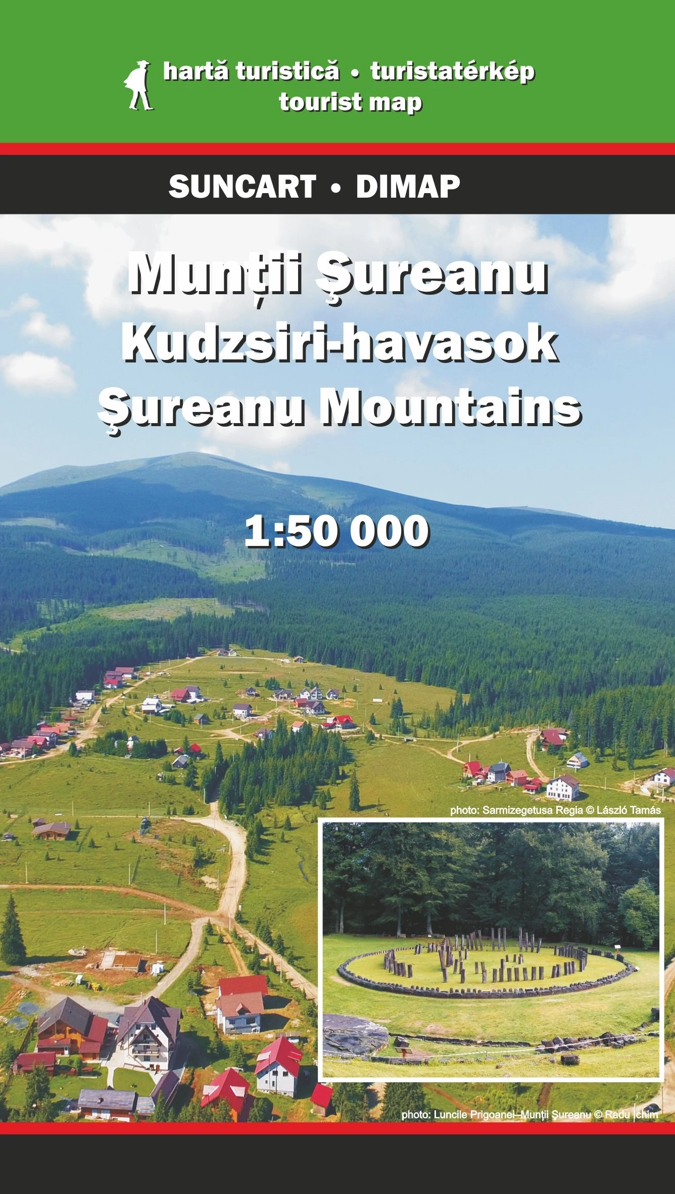 Munții Sureanu harta turistică