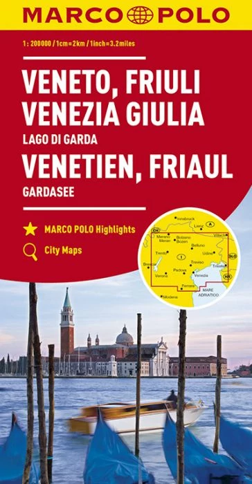 Veneto, Friuli, Lacul Garda harta