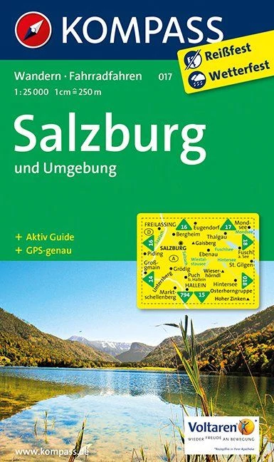 K 017 Salzburg și împrejurimi harta turistică