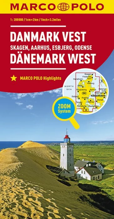Danemarca - Skagen, Esbjerg, Arhus, Obensee harta regiunii