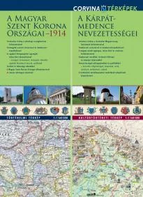 Țările Sfintei Coroane Ungare (1914) /  Obiective turistice ale Bazinului Carpatic harta duo (maghiară)