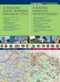 Țările Sfintei Coroane Ungare (1914) /  Obiective turistice ale Bazinului Carpatic harta duo (maghiară)