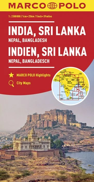 India, Sri Lanka, Nepal, Banglades harta