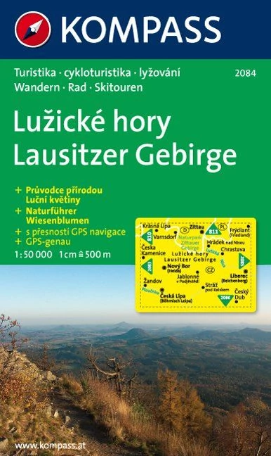 K 2084 Lausitzer Gebirge harta turistică