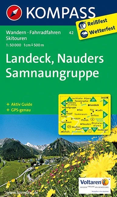 K 42 Landeck, Nauders, Samnaungruppe harta turistică