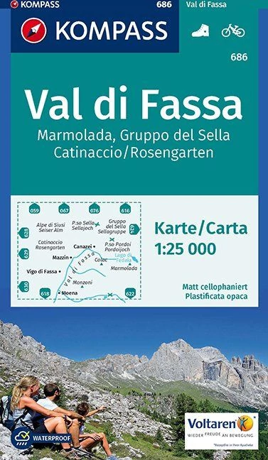 K 686 Val di Fassa - Marmolada harta turistică