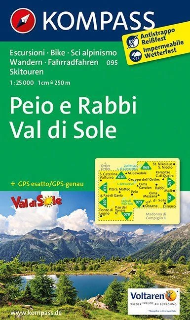 K 095 Peio e Rabbi - Val di Sole harta turistică