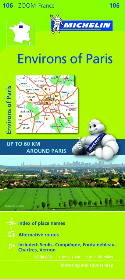 Zona înconjurătoare de 100 km de Paris harta (106)