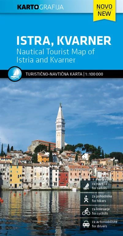 Istria - Golful Kvarner harta turistică și maritim