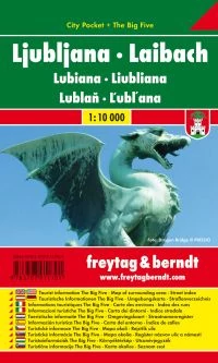 Ljubljana City Pocket harta orașului (Freytag)