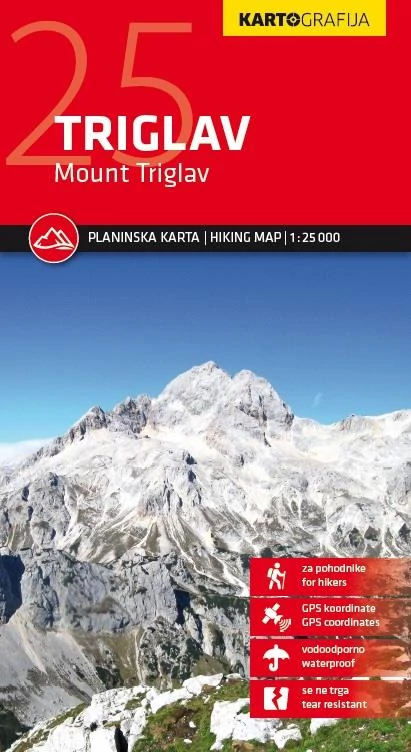 Triglav harta turistică - Kartografija SLO