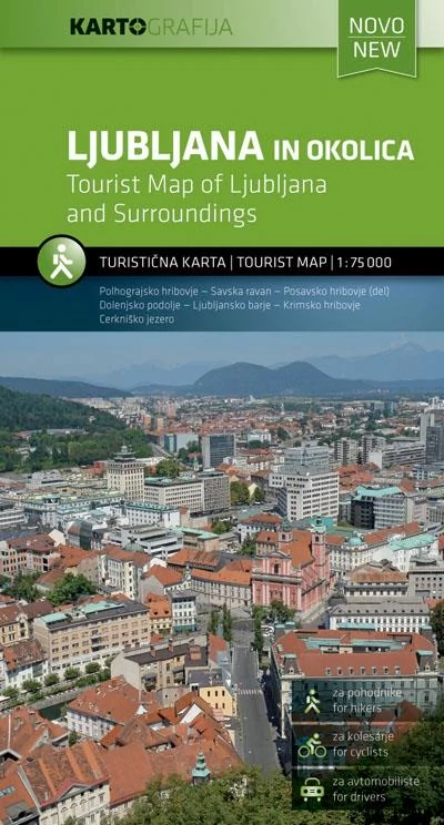Ljubljana și imrejurimi harta turistică