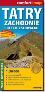 Tatra de Vest (Zachodnie) harta turistică