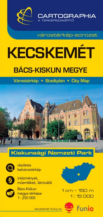 Kecskemét harta orașului (harta județului Bács - Kiskun)