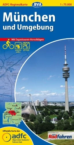 Munchen si imprejurimi harta ciclistica a regiunii
