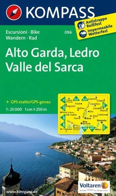 K 096 Alto Garda / Val di Ledro harta turistică