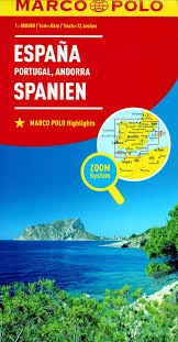 Spania, Portugalia, Andorra harta