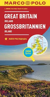 Marea Britanie, Irlanda harta - Marco Polo