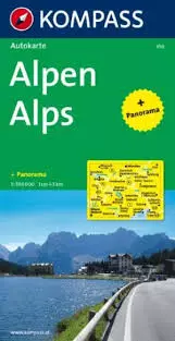 K 350 Harta rutieră Alpi