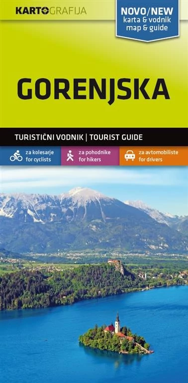 Gorenjska harta cu ghid turistic