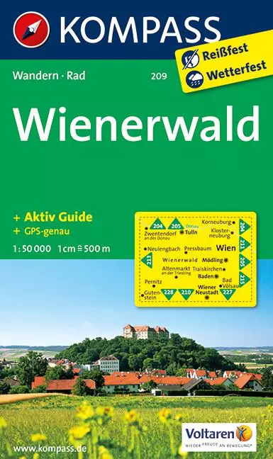 K 209 Padure din Wiena (Wienerwald) harta turistică