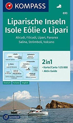 K 693 Insulele Eoliene, Stromboli harta turistică 2in1