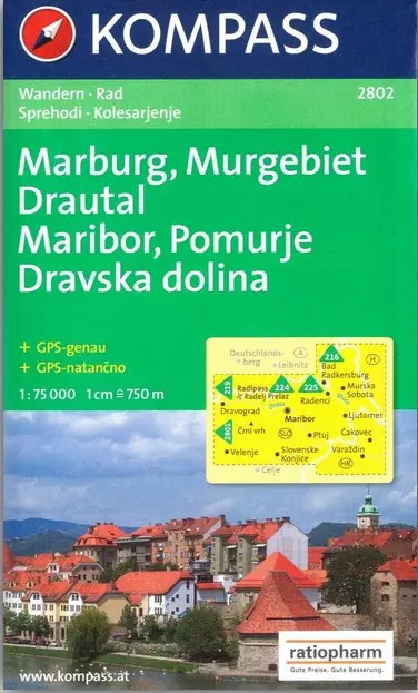K 2802 Maribor, Pomurje, Drava harta turistică