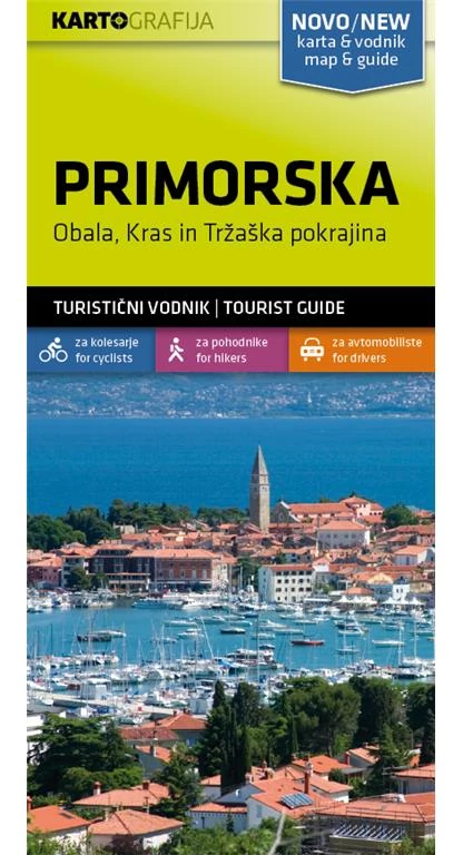 Coasta Sloveniei (Primorska) harta cu ghid turistic