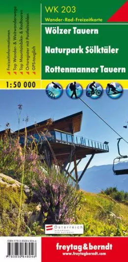 WK203 Wölzer Tauern - Naturpark Sölktaler - Rottenmanner Tauern harta turistica (Freytag)