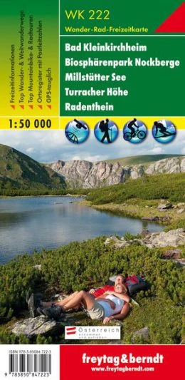 WK222 Bad Kleinkirchheim - Biospharenpark Nockberge - Millstatter See - Turracher Höhe - Radenthein harta turistică (Freytag)