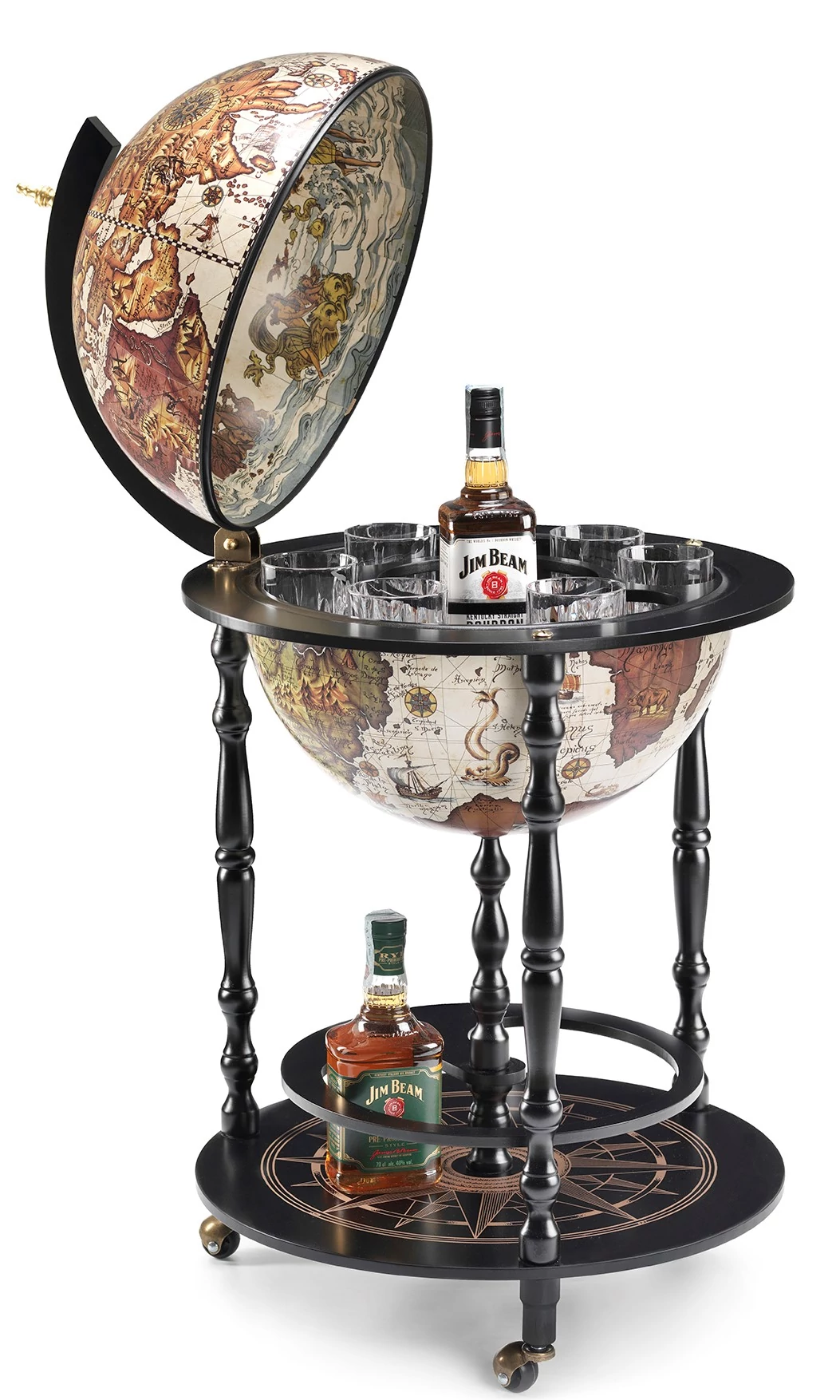 Glob pamantesc Bar Zoffoli VULCANO, 42 cm, antic