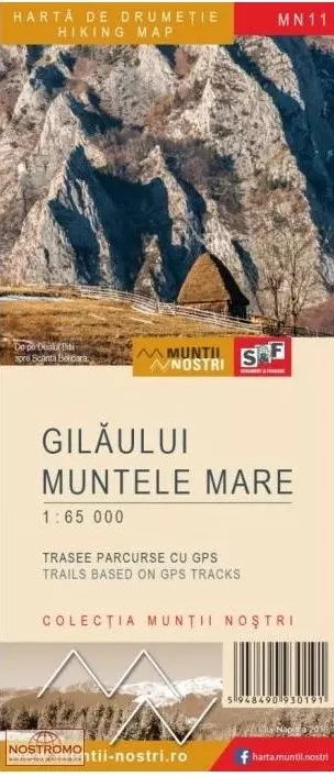 Harta de drumeţie a Munților Gilăului,Muntele Mare MN11 - Schubert-Franzke