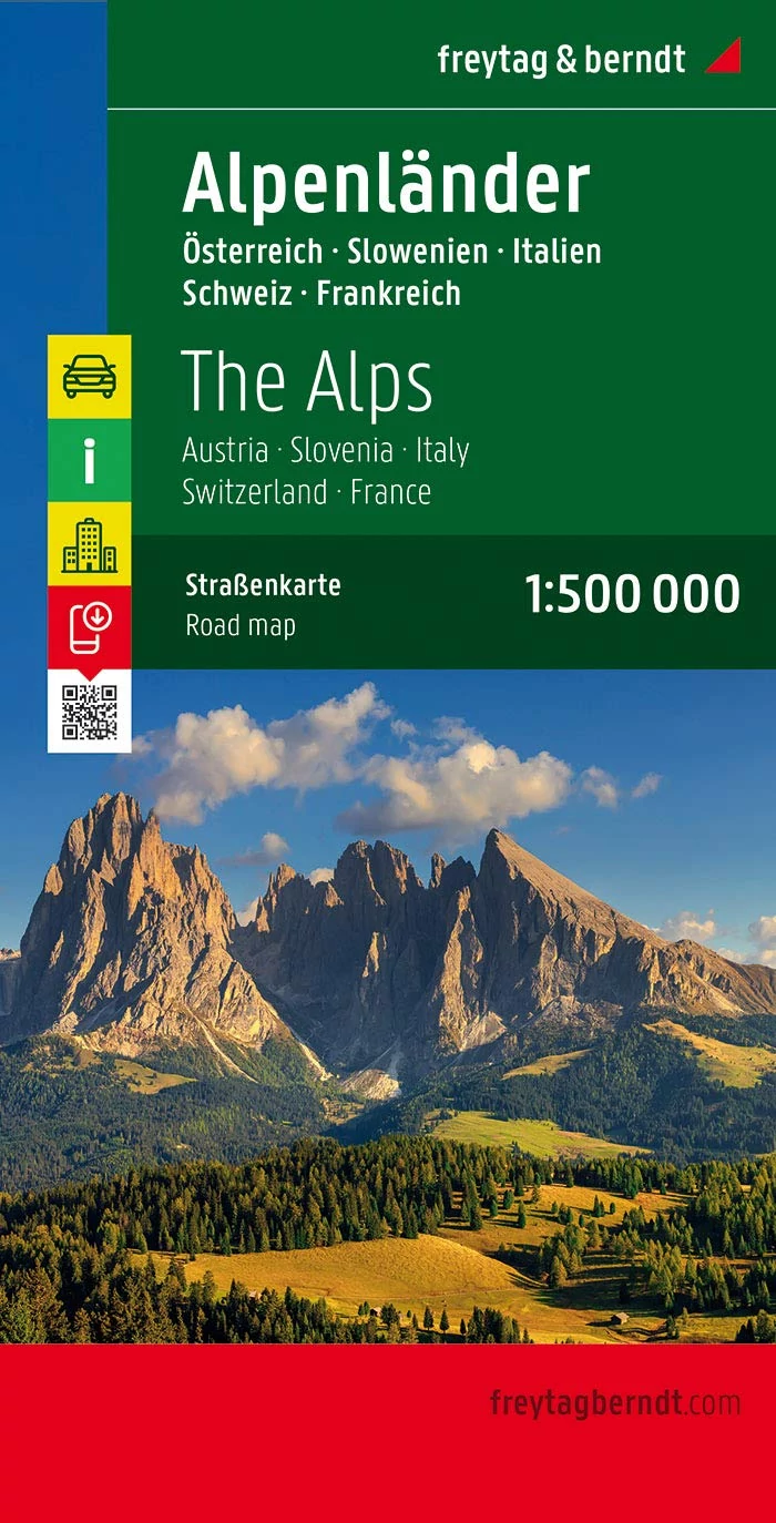 Țările alpine harta (Freytag)