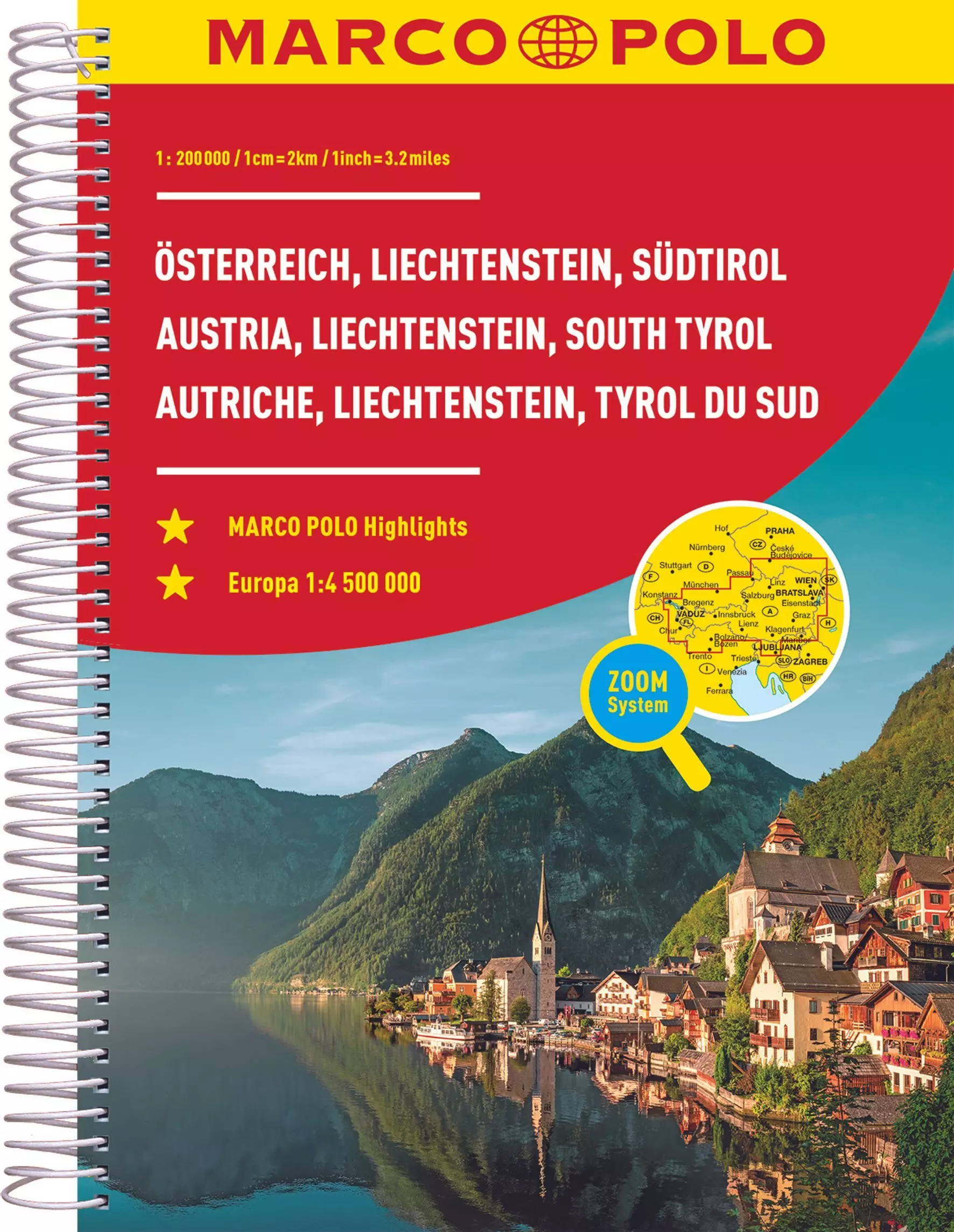 Austria, Lichtenstein, Tirol Sud - atlas - Marco Polo