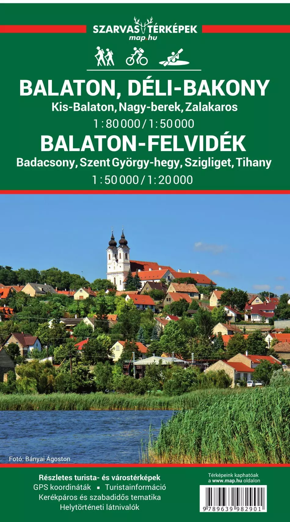 Lacul Balaton și Balaton-felvidék harta turistică