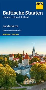 Harta Statelor Baltice (Estonia, Letonia, Lituania)  - ADAC