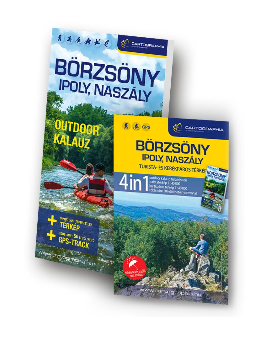 Börzsöny, Ipoly, Naszály 4 in 1 ghid outdoor - cu hartă impermeabilă