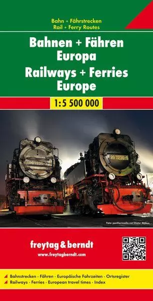 Căile ferate și feriboturile europene harta - Freytag