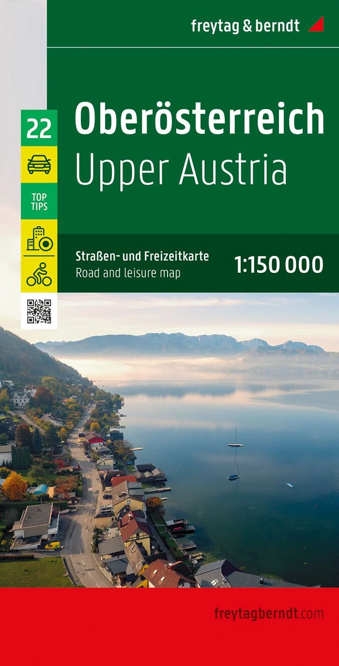 Austria Superioară harta, 1:150 000 - Freytag
