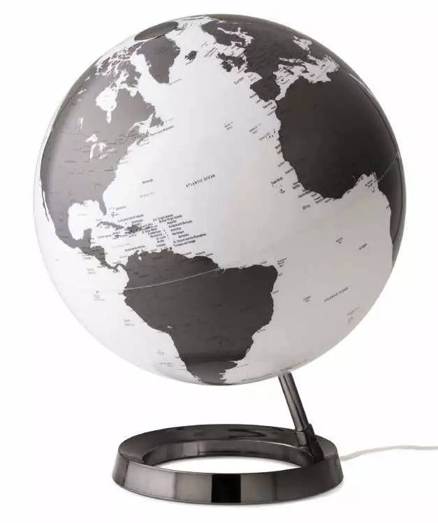 Glob pamantesc LIGHT&COLOUR METAL CHARCOAL, diametru 30 cm (limba engleza)