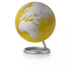 Glob pamantesc EVOLVE GOLDEN YELLOW, diametru 30 cm (limba engleză)