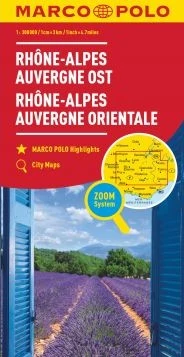 Franța harta partiala - Auvergne de Est - Ron-Alpi Marco Polo