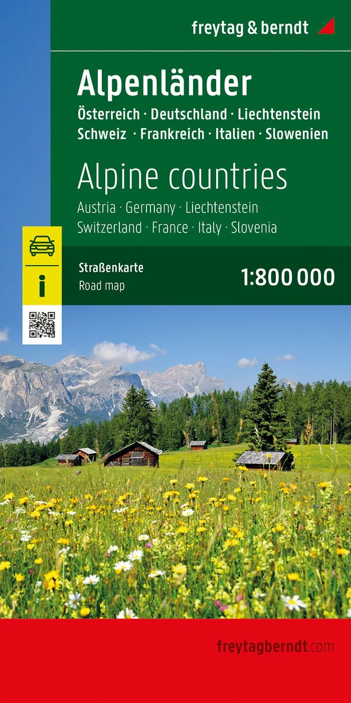 Țările alpine harta - Freytag