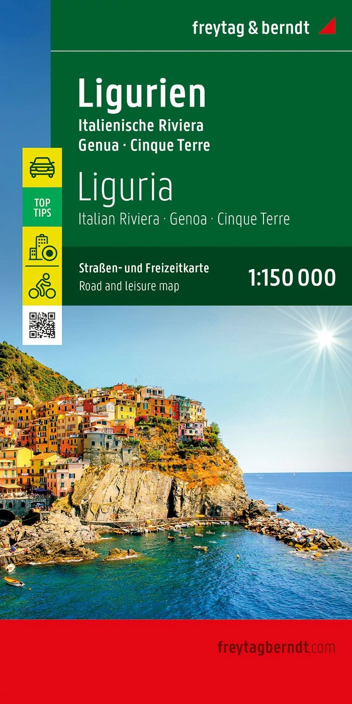 Liguria - Riviera Italiană - Genova harta de agrement și rutiera  (Freytag)