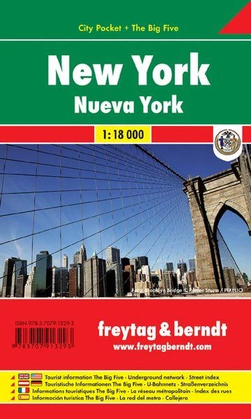 New York  City Pocket harta orașului (Freytag)